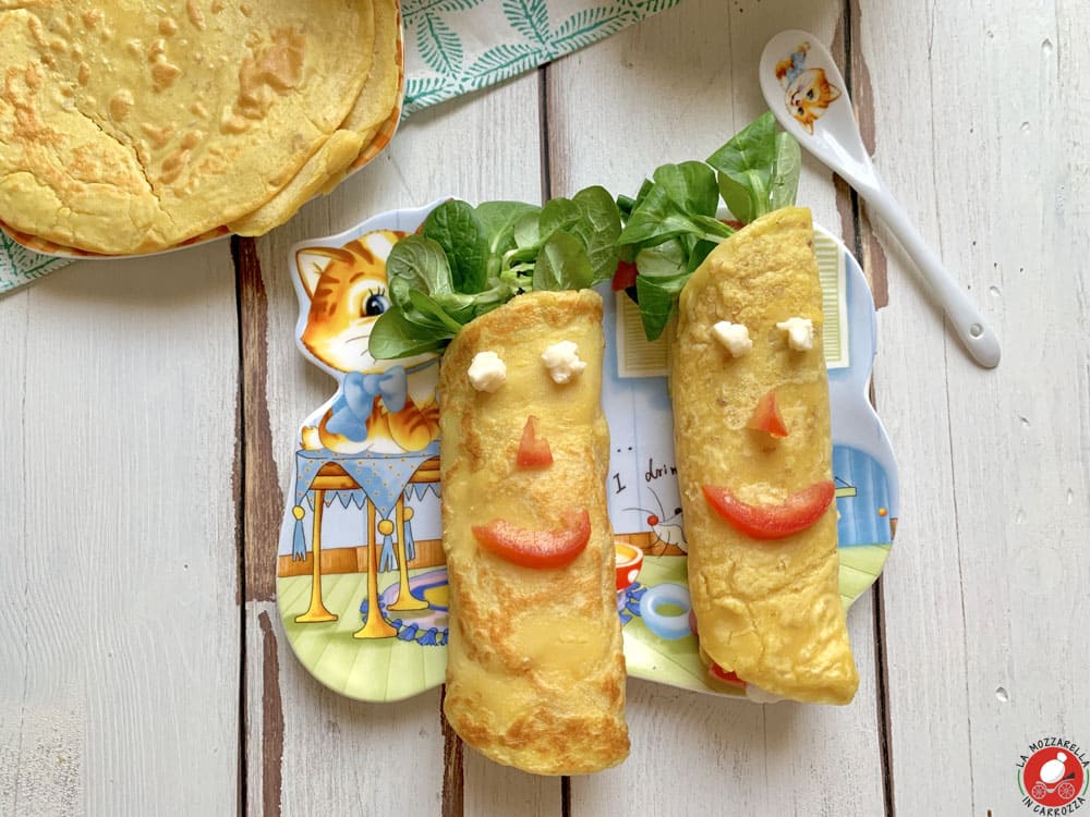 La Mozzarella In Carrozza - Alberelli di crêpes con farina di ceci e semi di sesamo