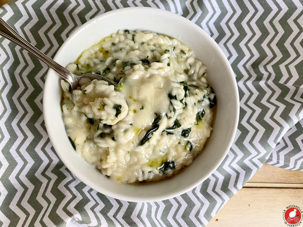 La Mozzarella In Carrozza - Risotto spinaci e taleggio