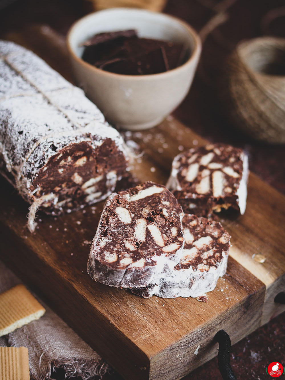 La Mozzarella In Carrozza - Salame di cioccolato (ricetta senza uova)