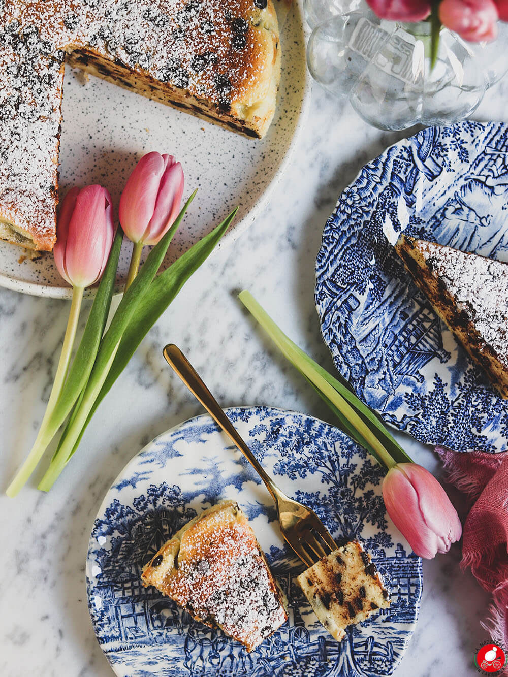 La Mozzarella In Carrozza - Torta di ricotta e gocce di cioccolato, senza glutine