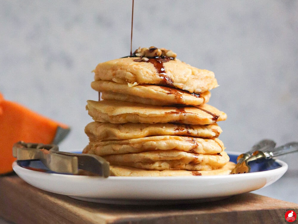 La Mozzarella In Carrozza - Mini pancakes alla zucca solo albumi