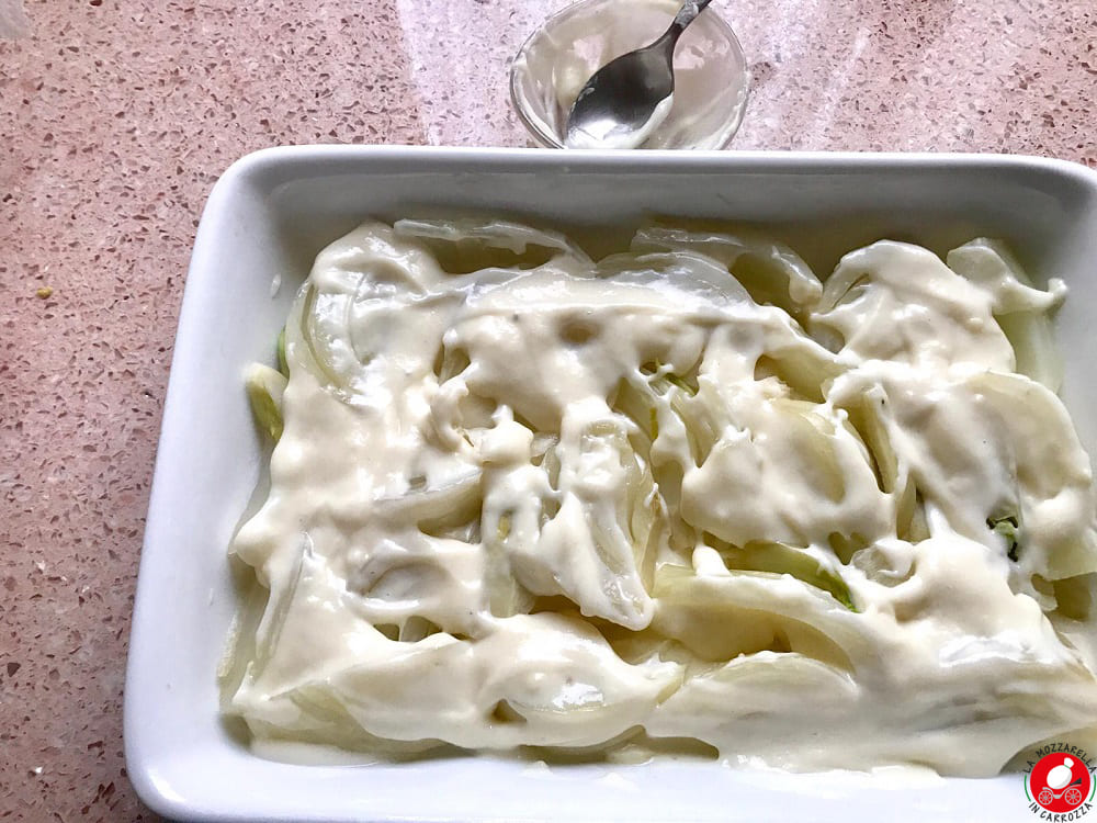 La Mozzarella In Carrozza - Fennels gratin with extra virgin olive oil besciamella