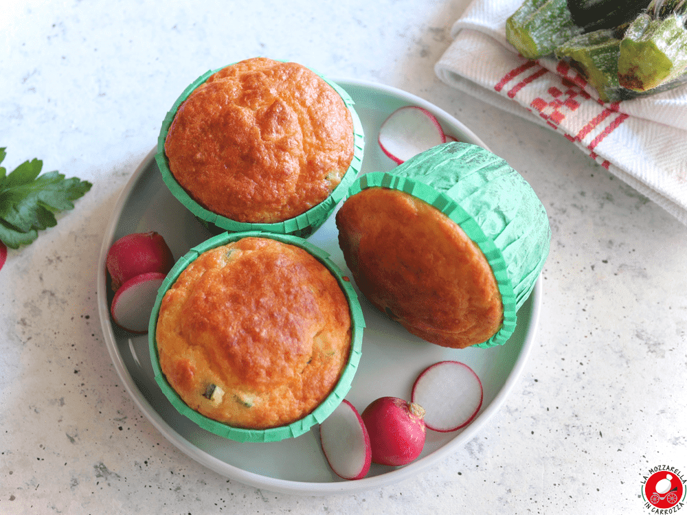 La Mozzarella In Carrozza - Muffins salati alle zucchine