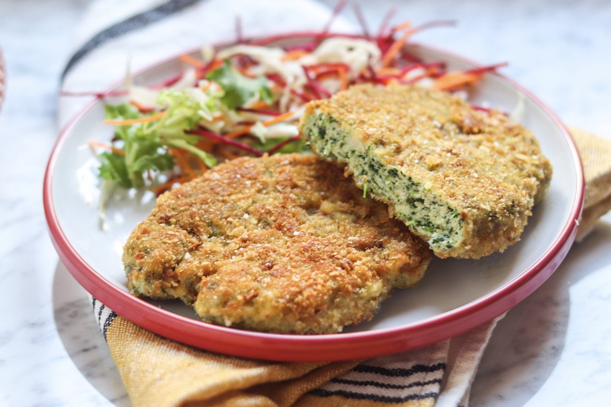 Cotolette di pollo e spinaci, morbide e succose