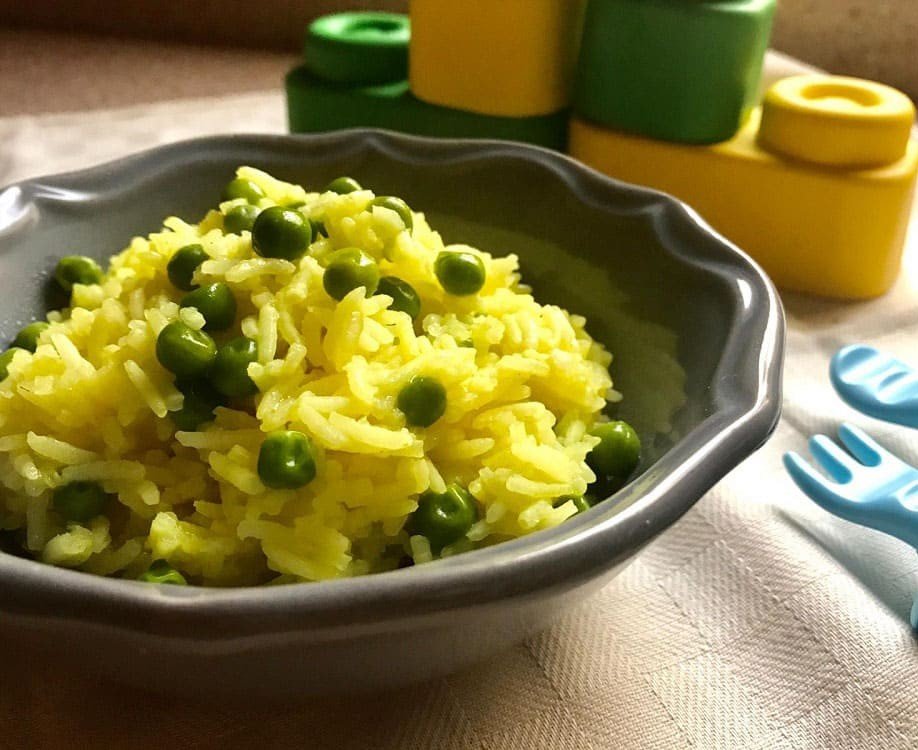 Riso basmati con curcuma e pisellini