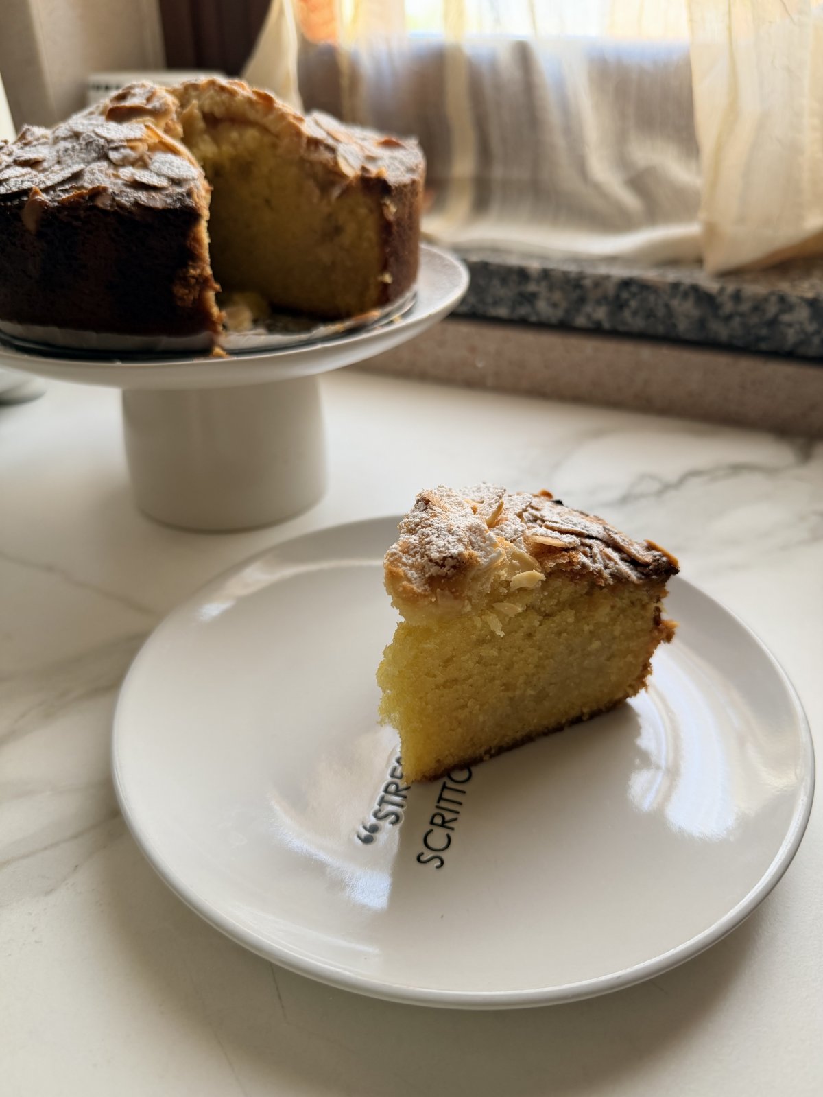 Almond croissant cake